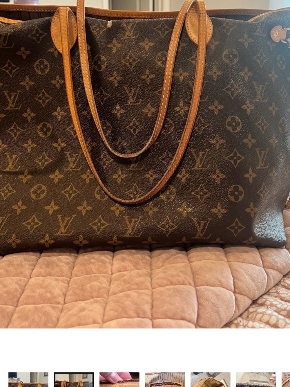 Louis Vuitton Monogram Canvas Tote in Brown and Tan
